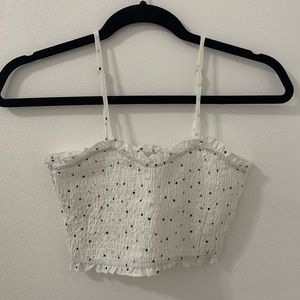 DAINTY CROP TOO WITH POLKA DOTS